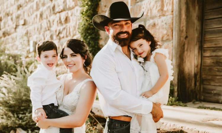 Carole Anne Leonard and Chris Nunez with their children